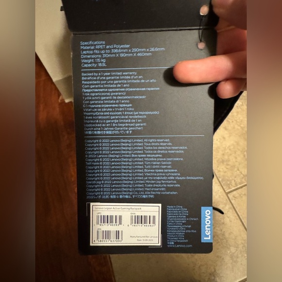Lenovo Legion Active Gaming
Backpack - Picture 14 of 15